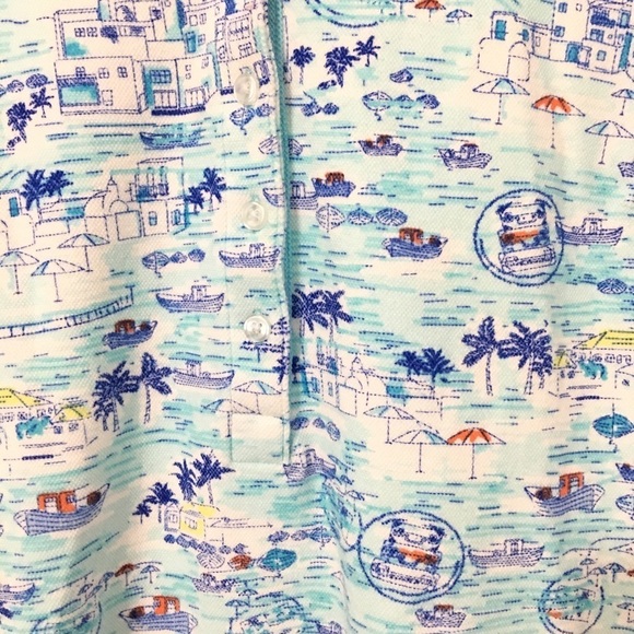 Talbots Beach 🏖 🏝 Prints Polo Dress - Picture 3 of 4